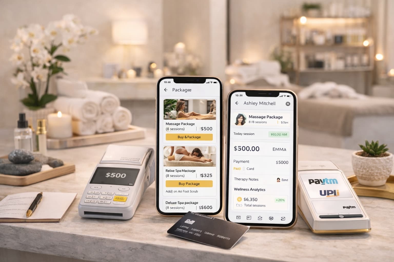 Relaxing spa therapy session